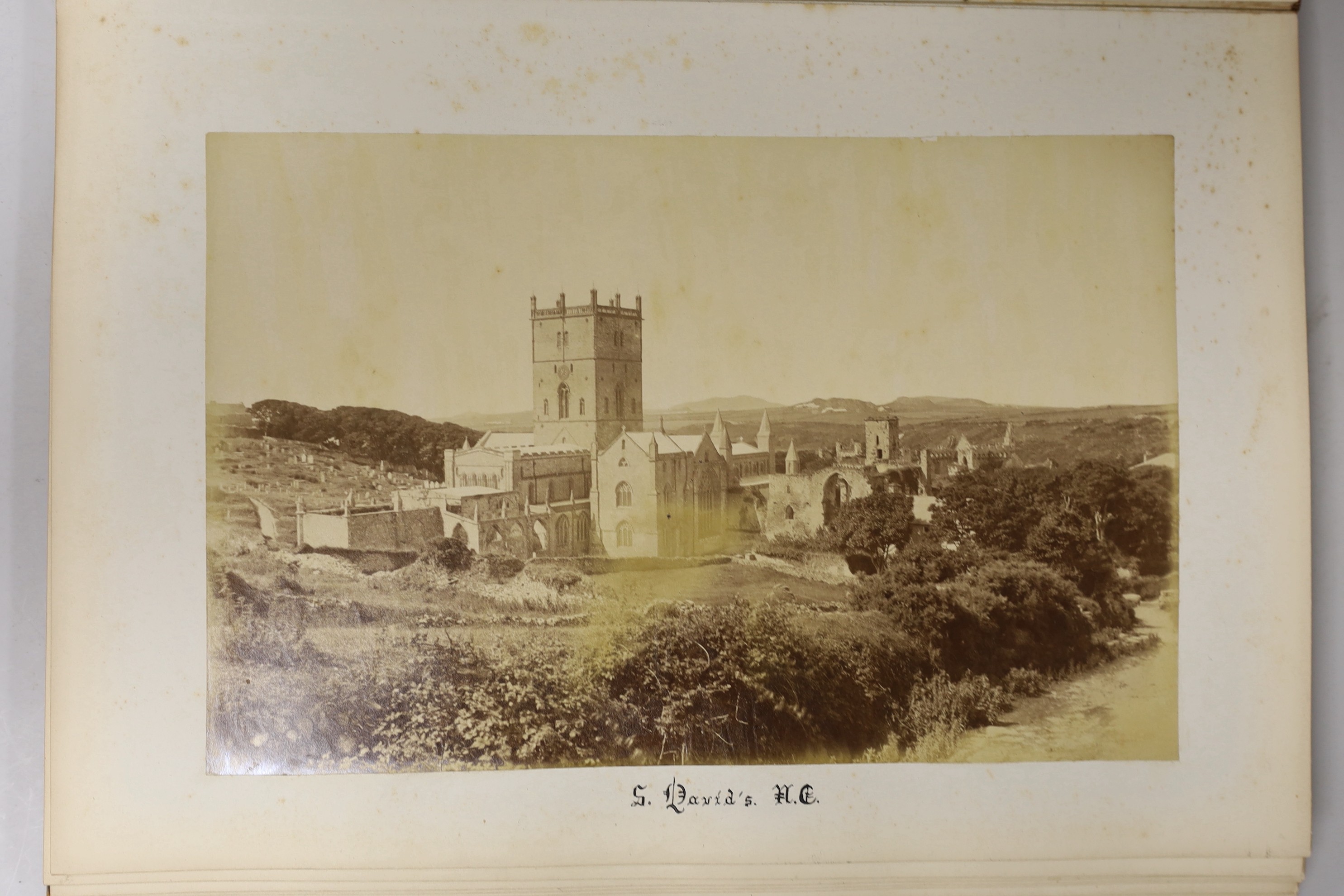 A photograph album, to contain religious and sacred sites throughout the United Kingdom, including Colchester, London, Bristol, etc.